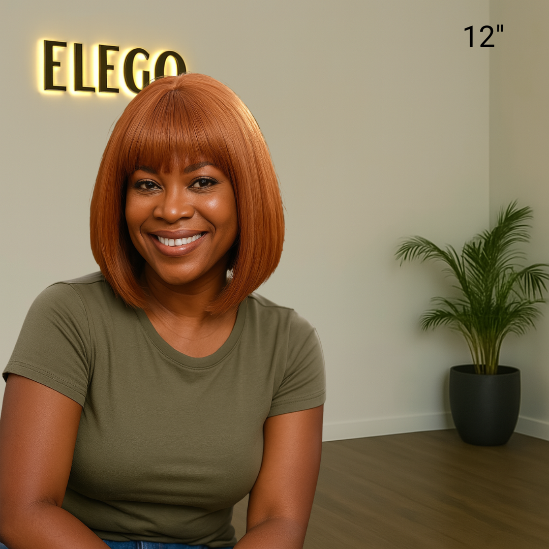 Bobbn' Bangs - Put On & Go Glueless Straight Bob with Bangs