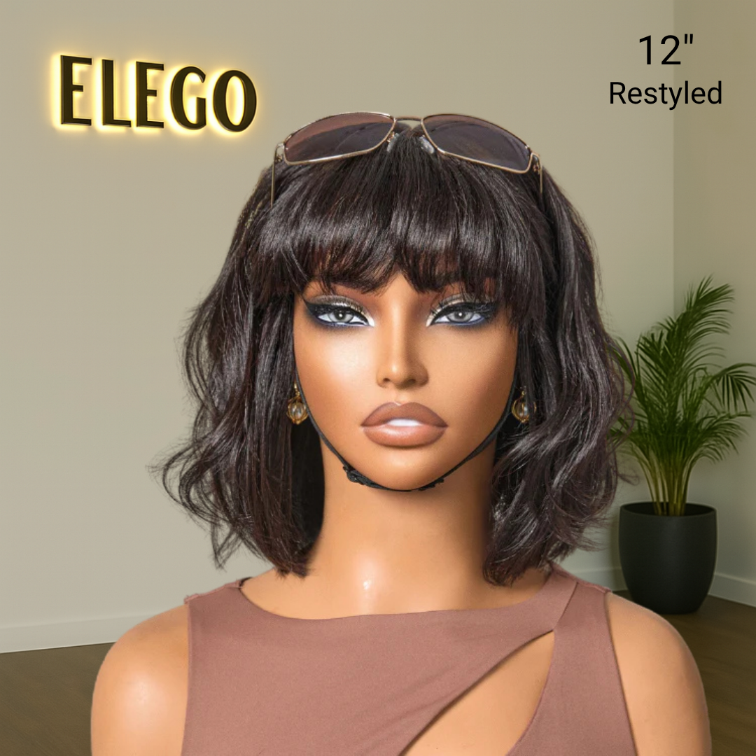 Bobbn' Bangs - Put On & Go Glueless Straight Bob with Bangs