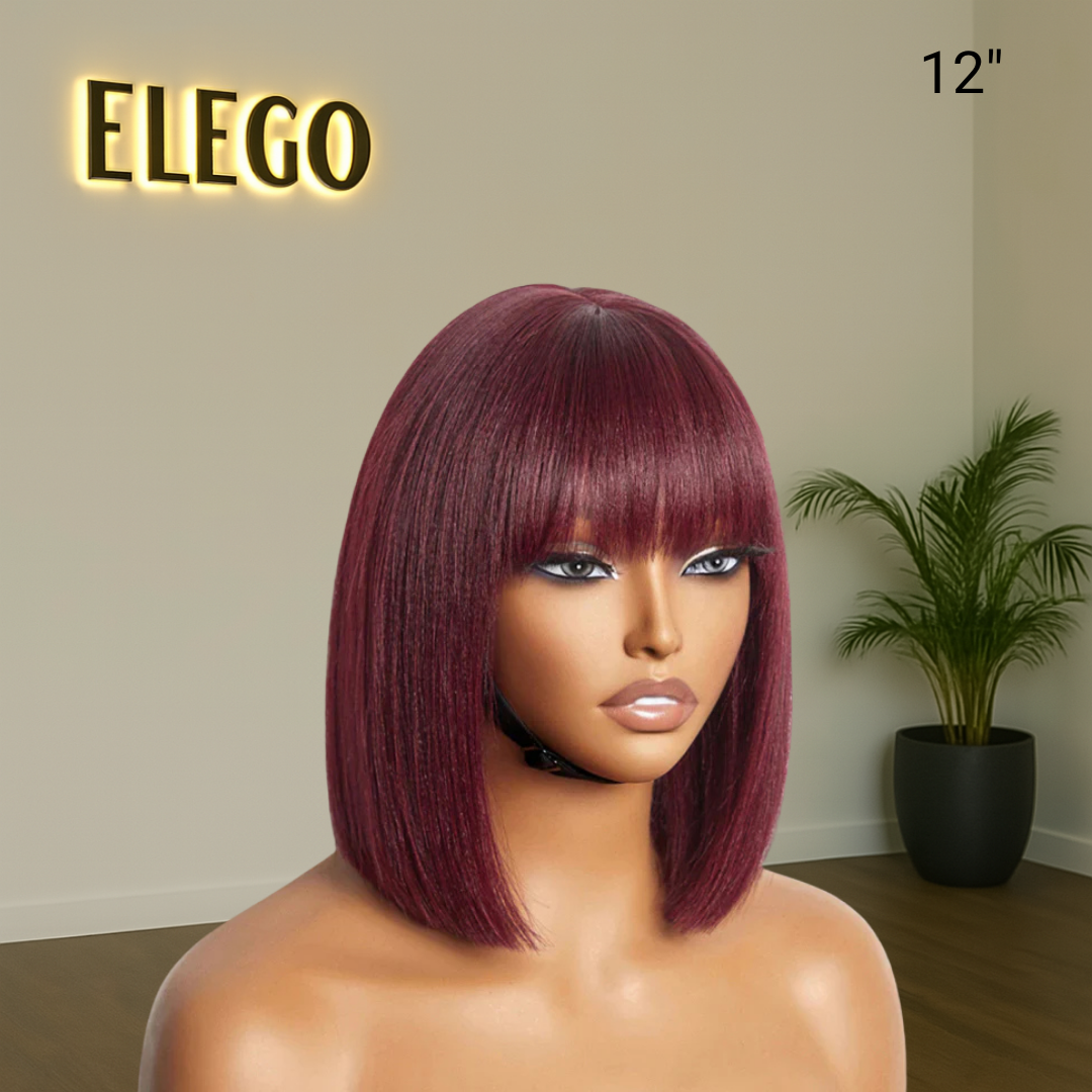 Bobbn' Bangs - Put On & Go Glueless Straight Bob with Bangs