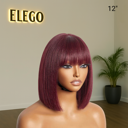 Bobbn' Bangs - Put On & Go Glueless Straight Bob with Bangs