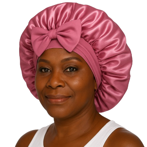 Pink Satin Bonnet